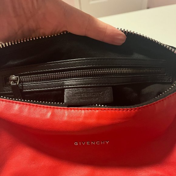Givenchy Red Leather and Black Pony Hair Bag - Picture 10 of 16